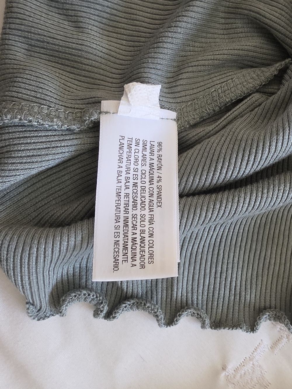 Universal Thread Light Sage Ribbed Button-Front Long Sleeve Top - Picture 4 of 4
